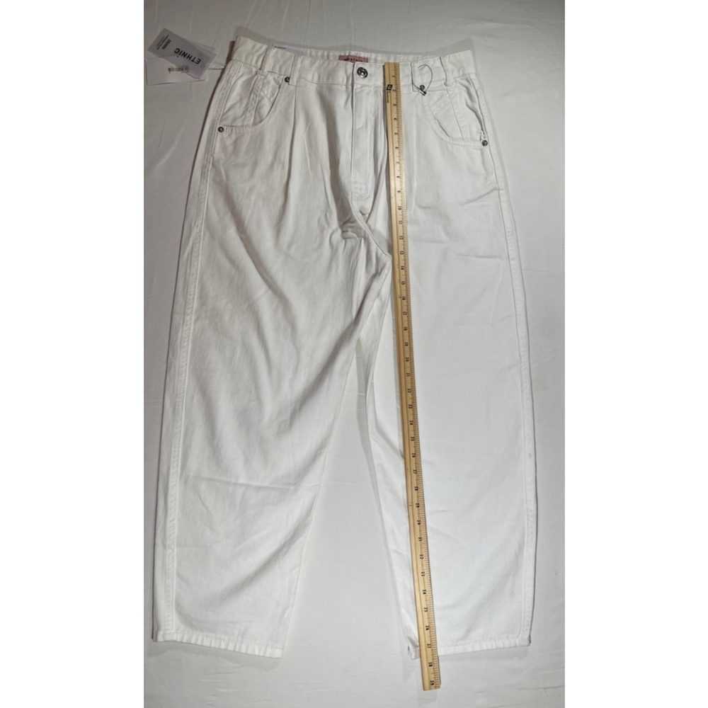 Women's Ethnic Denim Pants Size 34 White